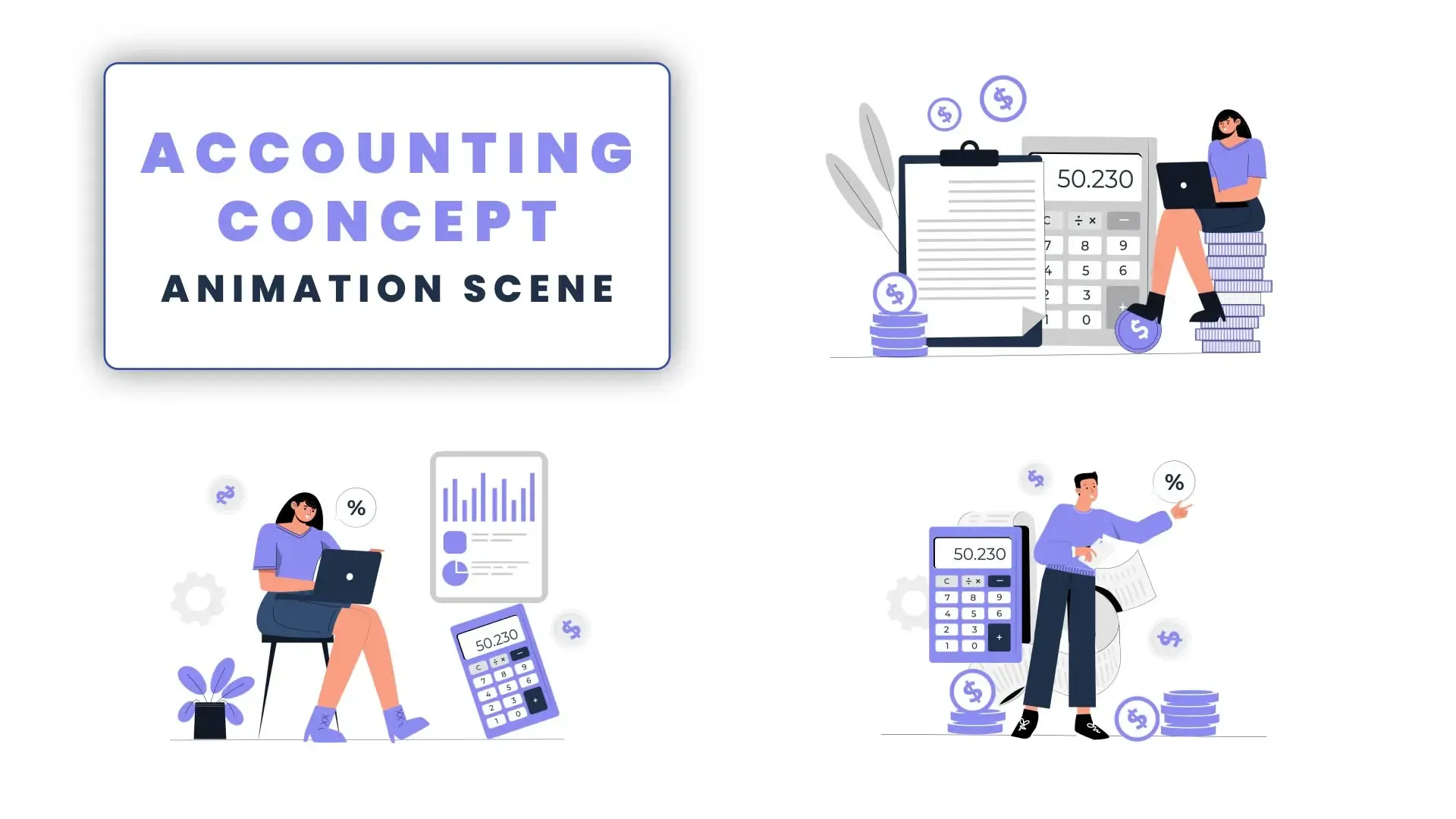 Accounting Workflow Explainer Animation Pack